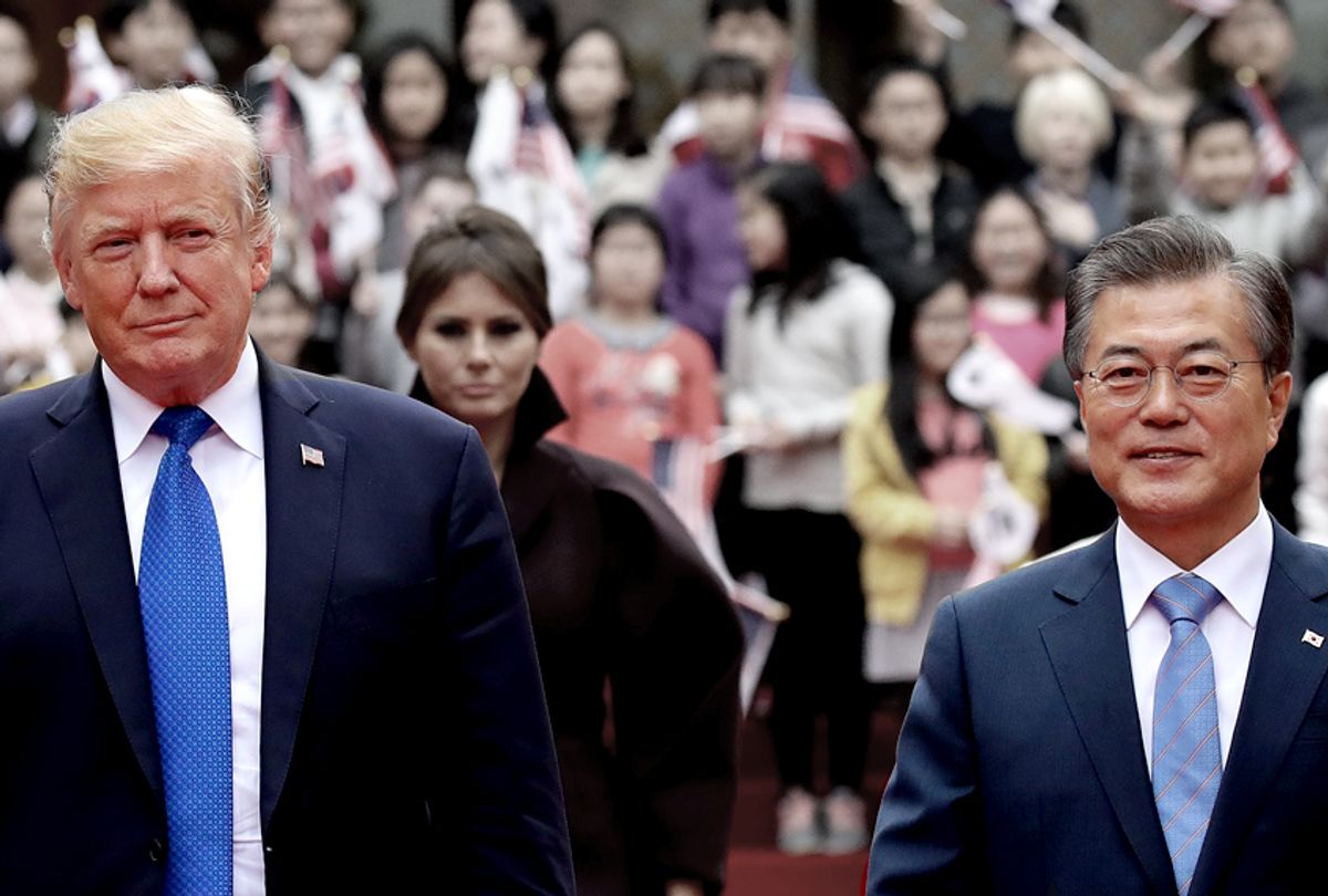 Donald Trump and South Korean President Moon Jae-In (Getty/Chung Sung-Jun)