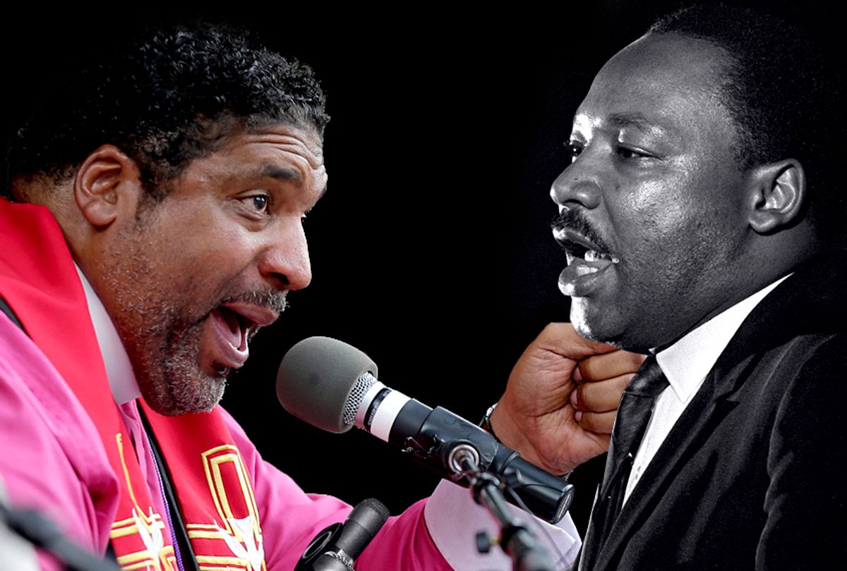 Rev. William Barber; Dr. Martin Luther King Jr.  (AP/Chuck Burton/Charles Kelly)