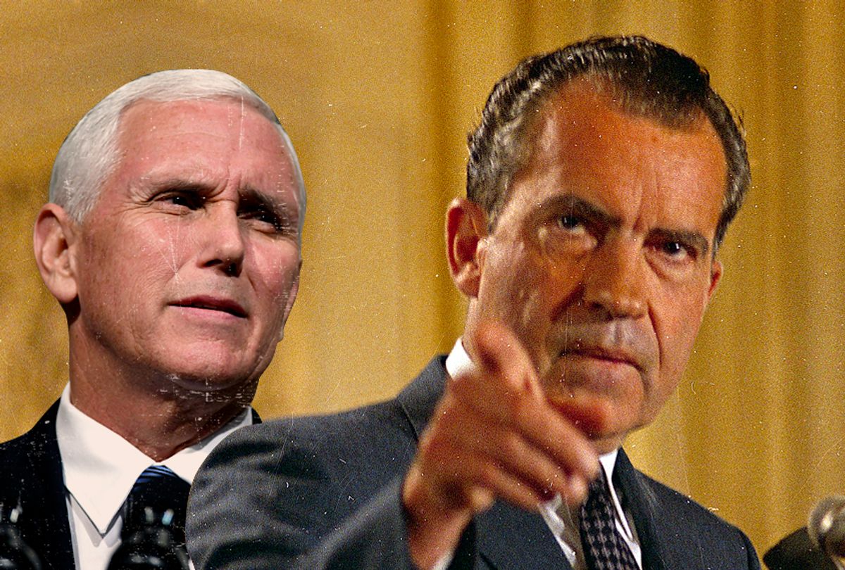 Mike Pence; Richard Nixon (Getty/AP/Photo Montage by Salon)