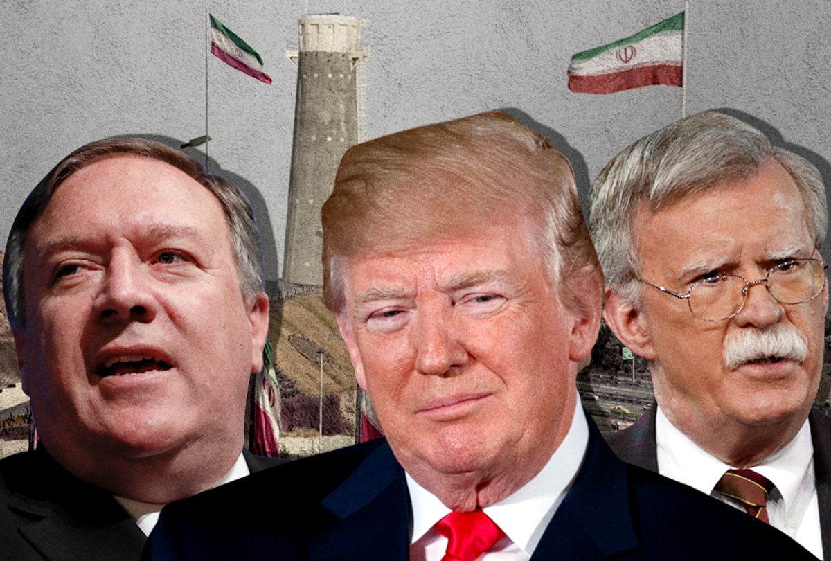 Mike Pompeo; Donald Trump; John Bolton (AP/Getty/Photo Montage by Salon)