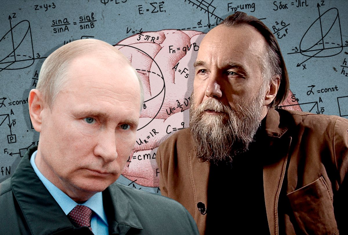 Vladimir Putin; Aleksandr Dugin (AP/Getty/YouTube/Photo Montage by Salon)