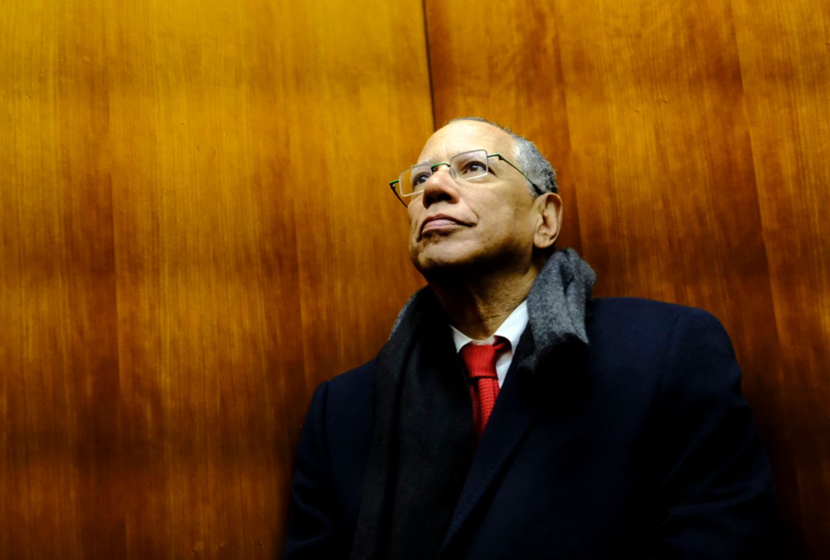 Executive Editor Dean Baquet heads in to The New York Times headquarters in "The Fourth Estate." (T.j. Kirkpatrick/Showtime)