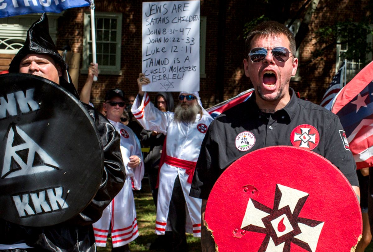 The Ku Klux Klan protests in Charlottesville, Virginia. (Getty/Chet Strange)