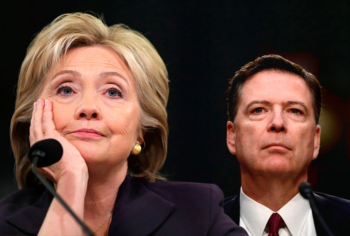 Hillary Clinton; James Comey (Getty Images/Photo montage by Salon)