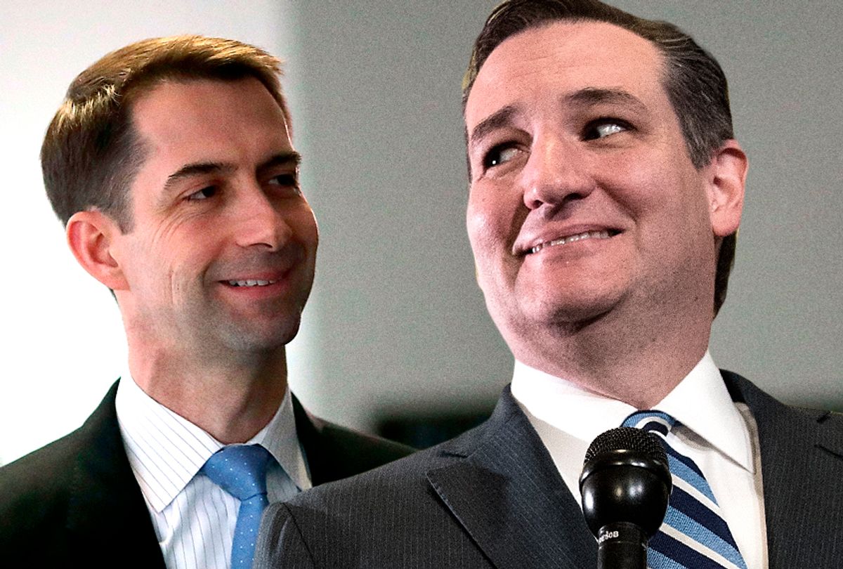 Tom Cotton; Ted Cruz (Getty Images/Photo montage by Salon)