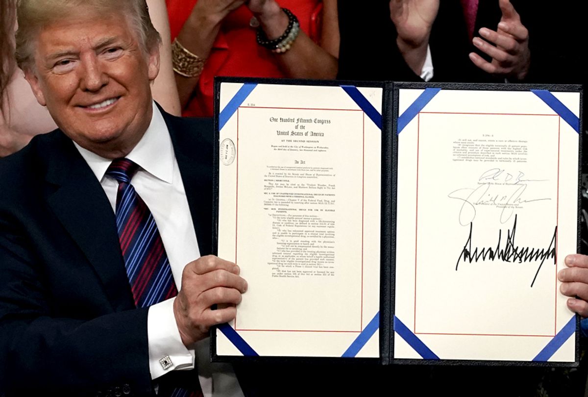 Donald Trump Signs "Right To Try" Act. (Getty/Alex Wong)