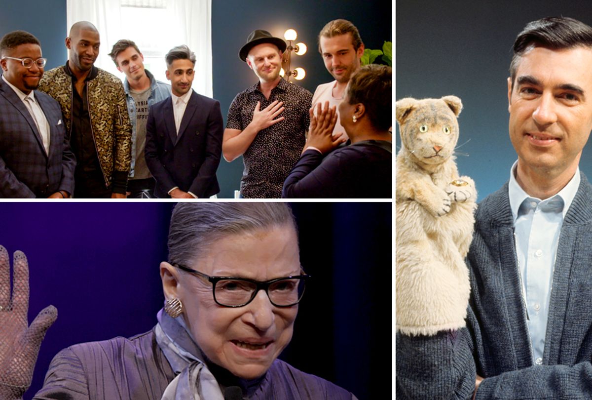 "Queer Eye;" "RBG;" "Won't You Be My Neighbor?" (Netflix/Magnolia Pictures/Focus Features)