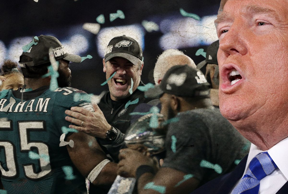 Philadelphia Eagles celebrate after winning the Super Bowl LII (Getty/AP/Salon)