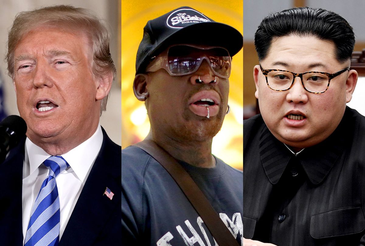 Donald Trump; Dennis Rodman; Kim Jong-Un (Getty/AP)