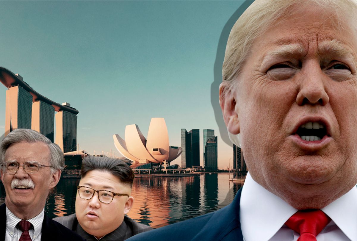 Donald Trump; Kim Jong-un; John Bolton (AP/Getty/Shutterstock)