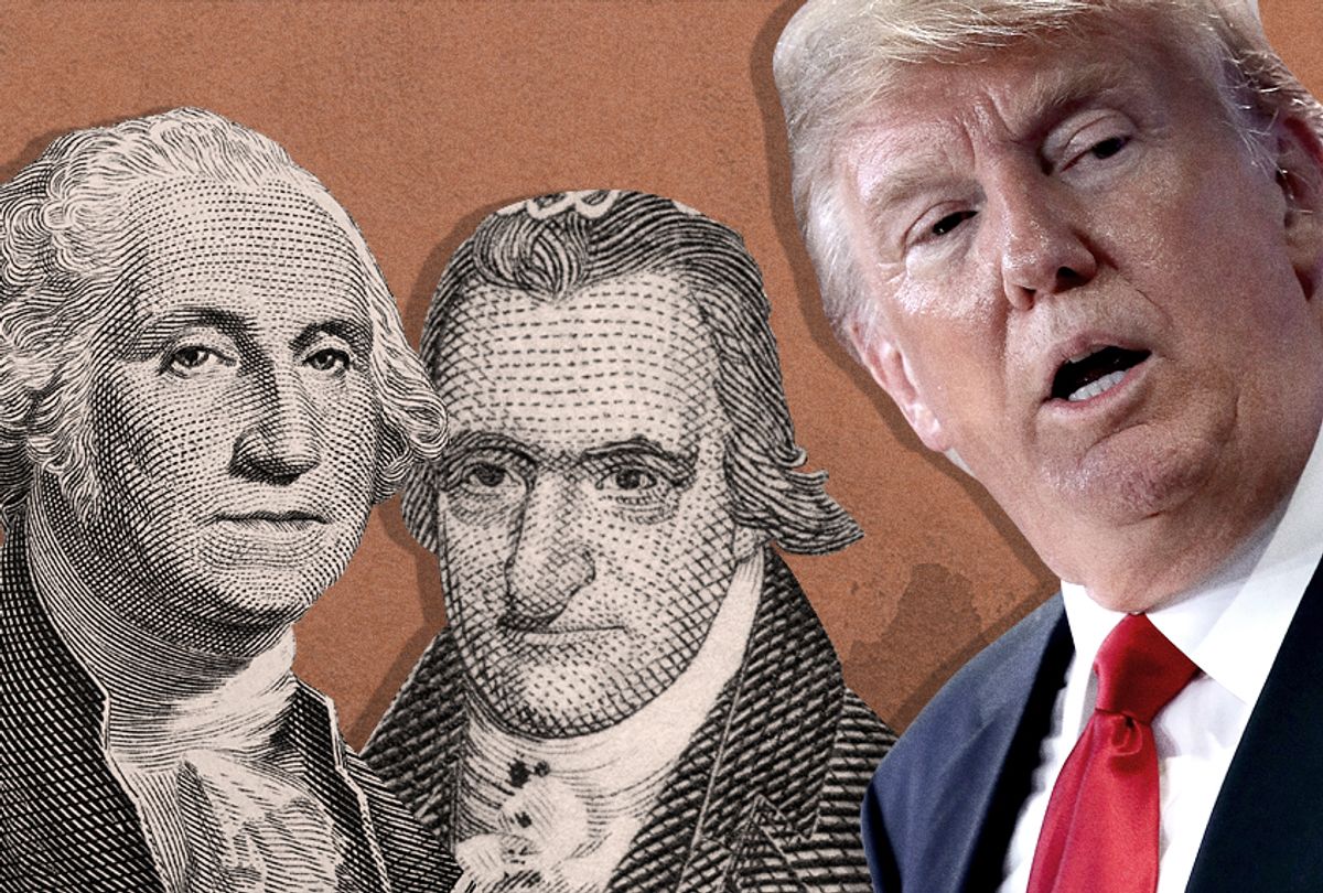 George Washington; Thomas Paine; Donald Trump (Getty/Shutterstock/Photo Montage by Salon)