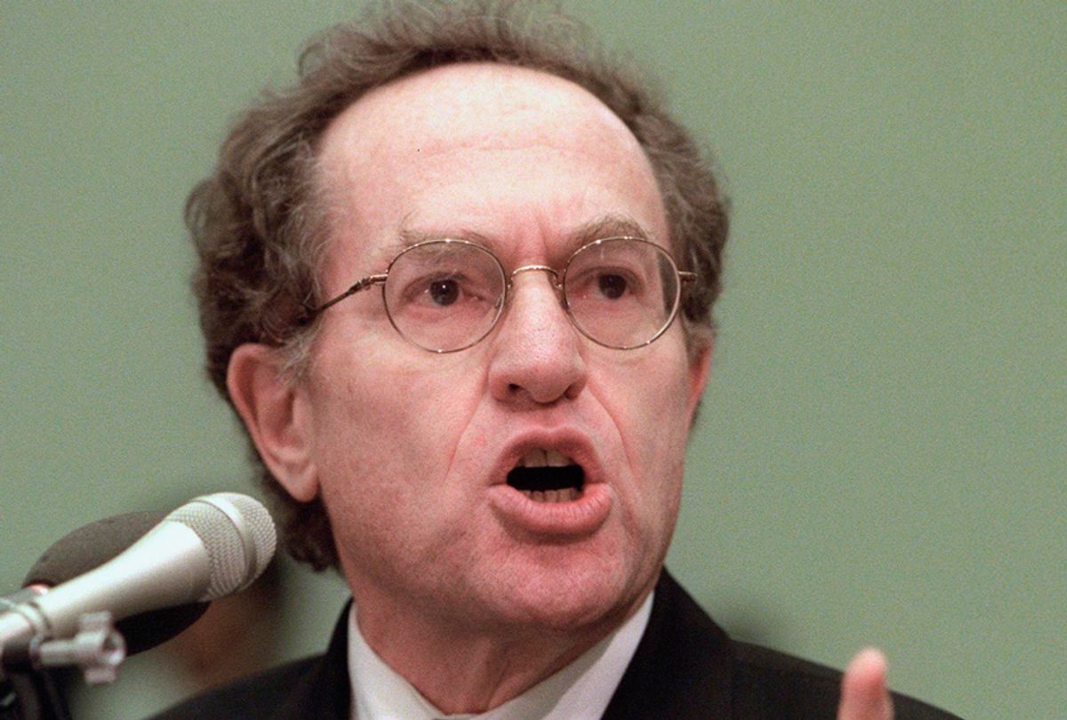 Alan Dershowitz testifies before the US House Judiciary Committee during impeachment hearings on Capitol Hill, December 1, 1998. (Getty/Luke Frazza)