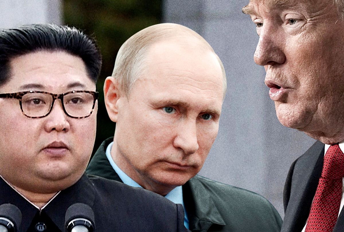 Kim Jong Un; Vladimir Putin; Donald Trump (AP/Getty/Salon)