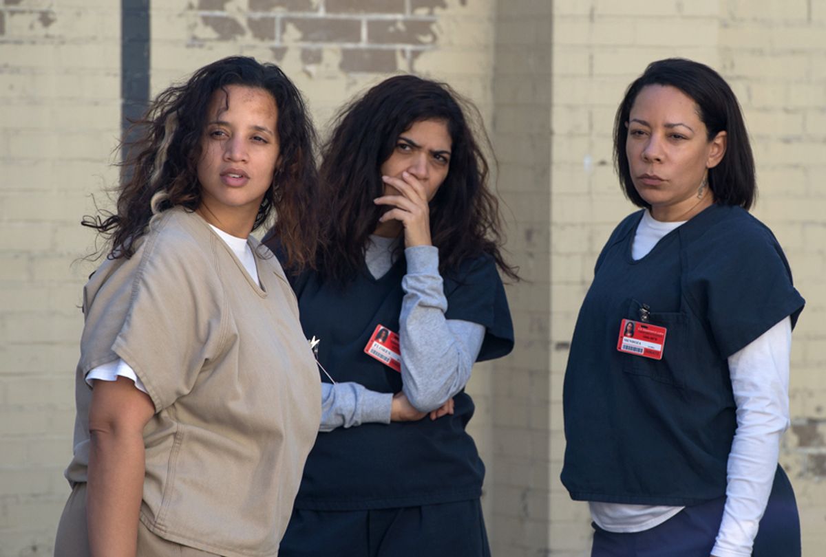 Dascha Polanco, Laura Gómez and Selenis Leyva in "Orange Is the New Black" (Jojo Whilden/Netflix)