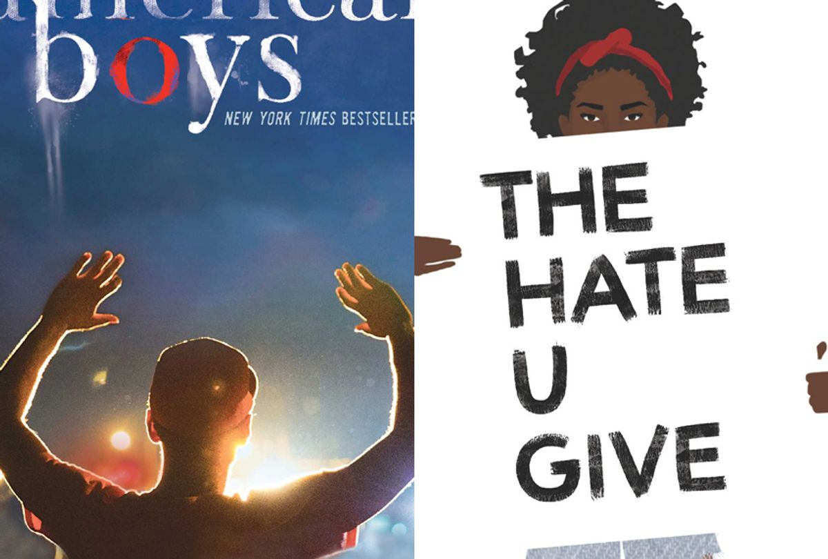"All American Boys" by Brendan Kiely and Jason Reynolds; "The Hate U Give" by Angie Thomas (Simon & Schuster/HarperCollins)