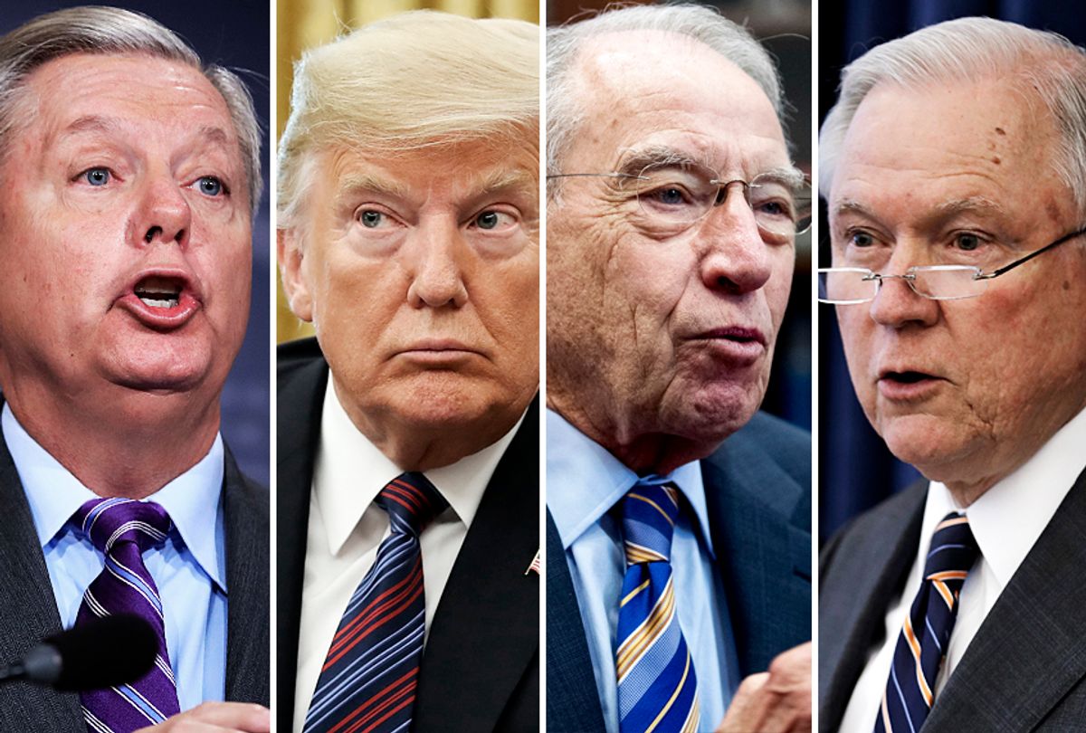 Lindsey Graham; Donald Trump; Chuck Grassley; Jeff Sessions (AP/Getty)