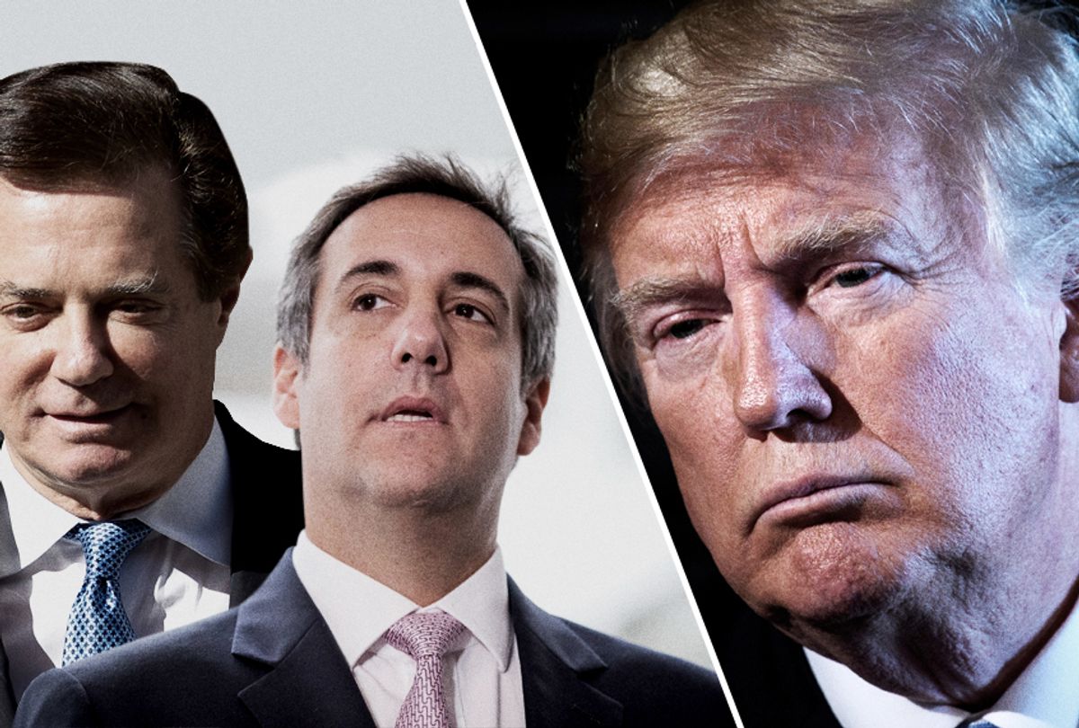Paul Manafort; Michael Cohen; Donald Trump (Getty/AP/Salon)