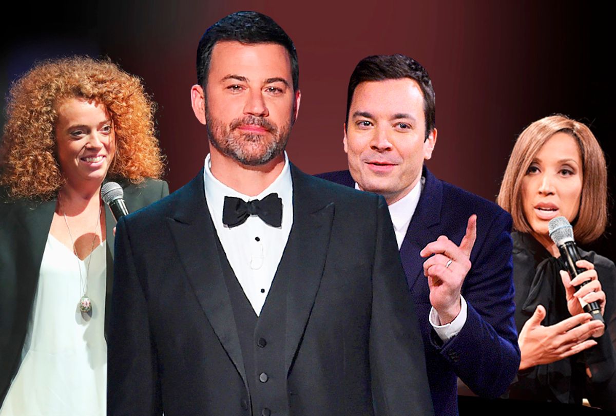 Michelle Wolf; Jimmys Kimmel and Fallon; Robin Thede (Getty/Salon)