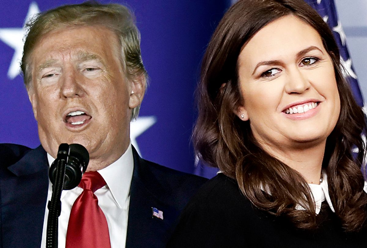 Donald Trump; Sarah Huckabee Sanders (AP/Salon)