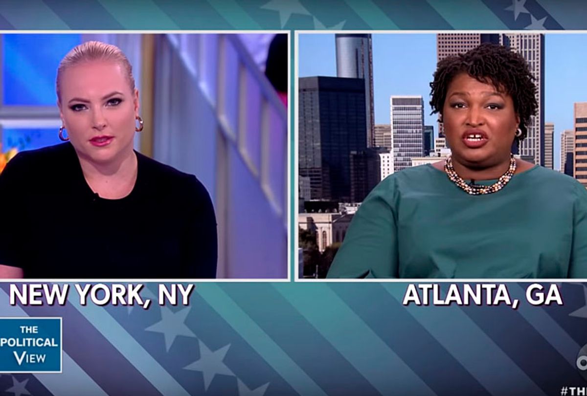 Meghan McCain and Stacey Abrams on "The View" (YouTube/The View)