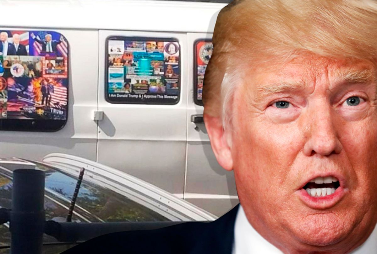 Cesar Sayoc's van; Donald Trump (AP/Salon)