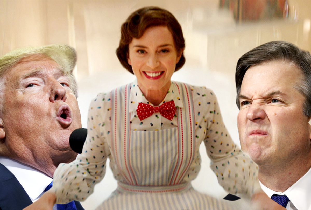 Donald Trump; Emily Blunt as Mary Poppins; Brett Kavanaugh (AP/Walt Disney Pictures/Salon)