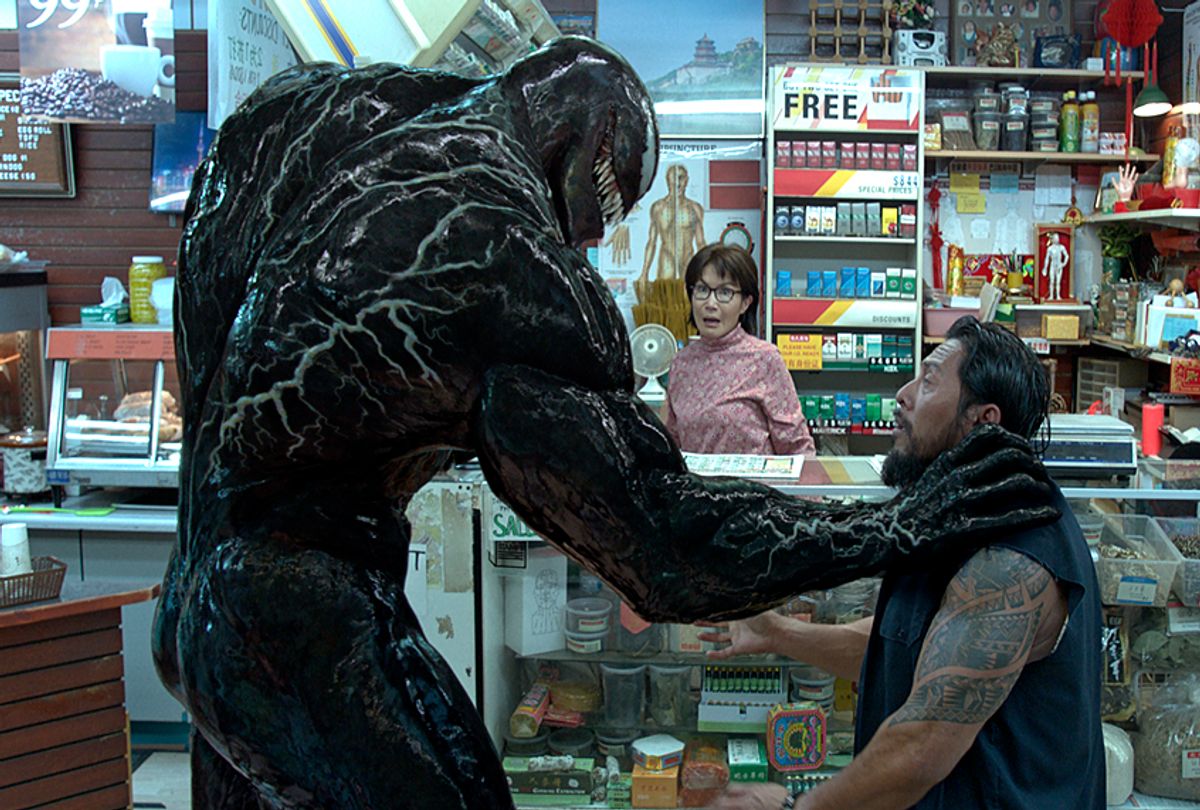 Tom Hardy as Eddie Brock/Venom in "Venom" (Columbia Pictures)