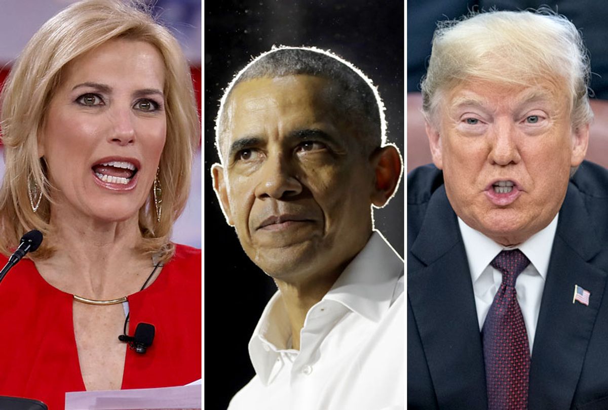 Laura Ingraham; Barack Obama; Donald Trump (AP/Getty)