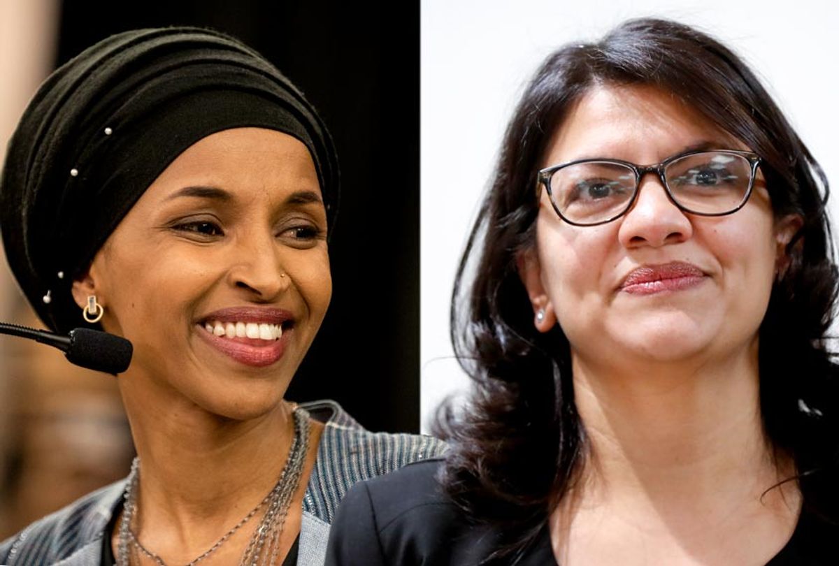 Ilhan Omar; Rashida Tlaib (Getty/Stephen Maturen/AP/Paul Sancya)