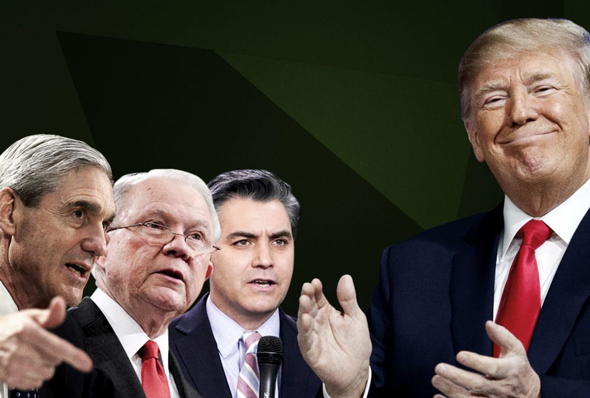 Robert Mueller; Jeff Sessions; Jim Acosta; Donald Trump (AP/Getty/Salon)