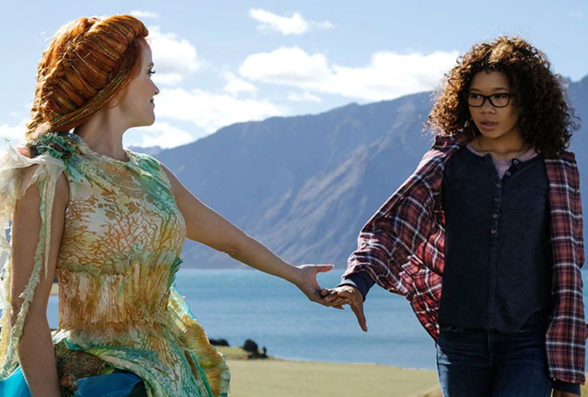 Reese Witherspoon as Mrs. Whatsit and Storm Reid as Meg Murry in "A Wrinkle in Time" (Walt Disney Studios Motion Pictures)