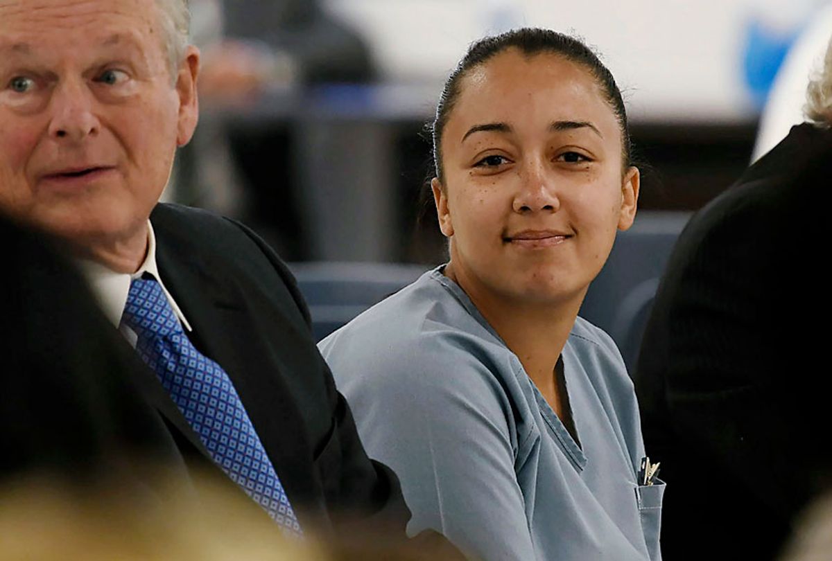 Cyntoia Brown during her clemency hearing Wednesday, May 23, 2018, at Tennessee Prison for Women in Nashville, Tenn. (Lacy Atkins/The Tennessean via AP)