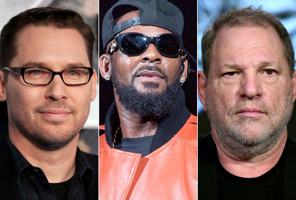 Bryan Singer; R. Kelly; Harvey Weinstein (Getty/AP)