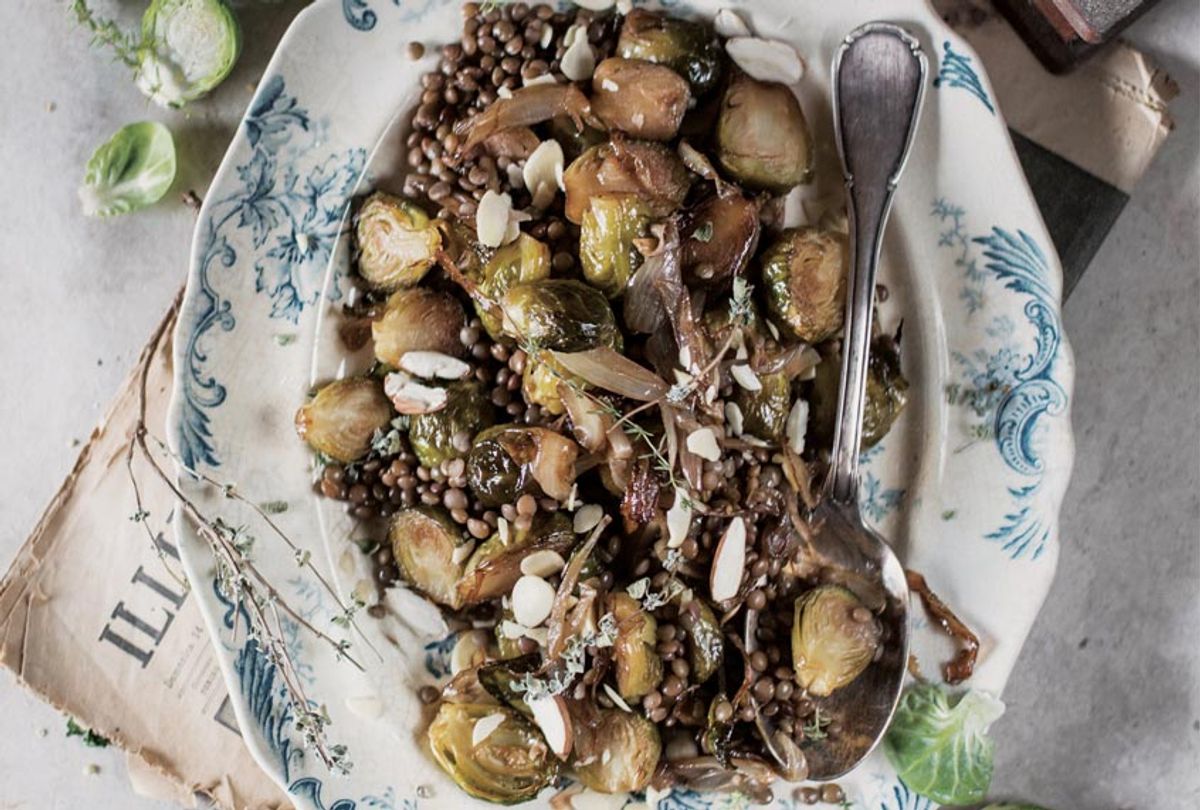 Caramelized Brussel Sprouts & Lentil Salad (Valentina Solfrini, author of NATURALLY VEGETARIAN)