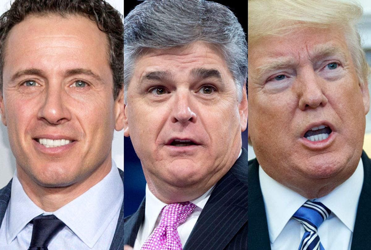 Chris Cuomo; Sean Hannity; Donald Trump (AP/Getty)