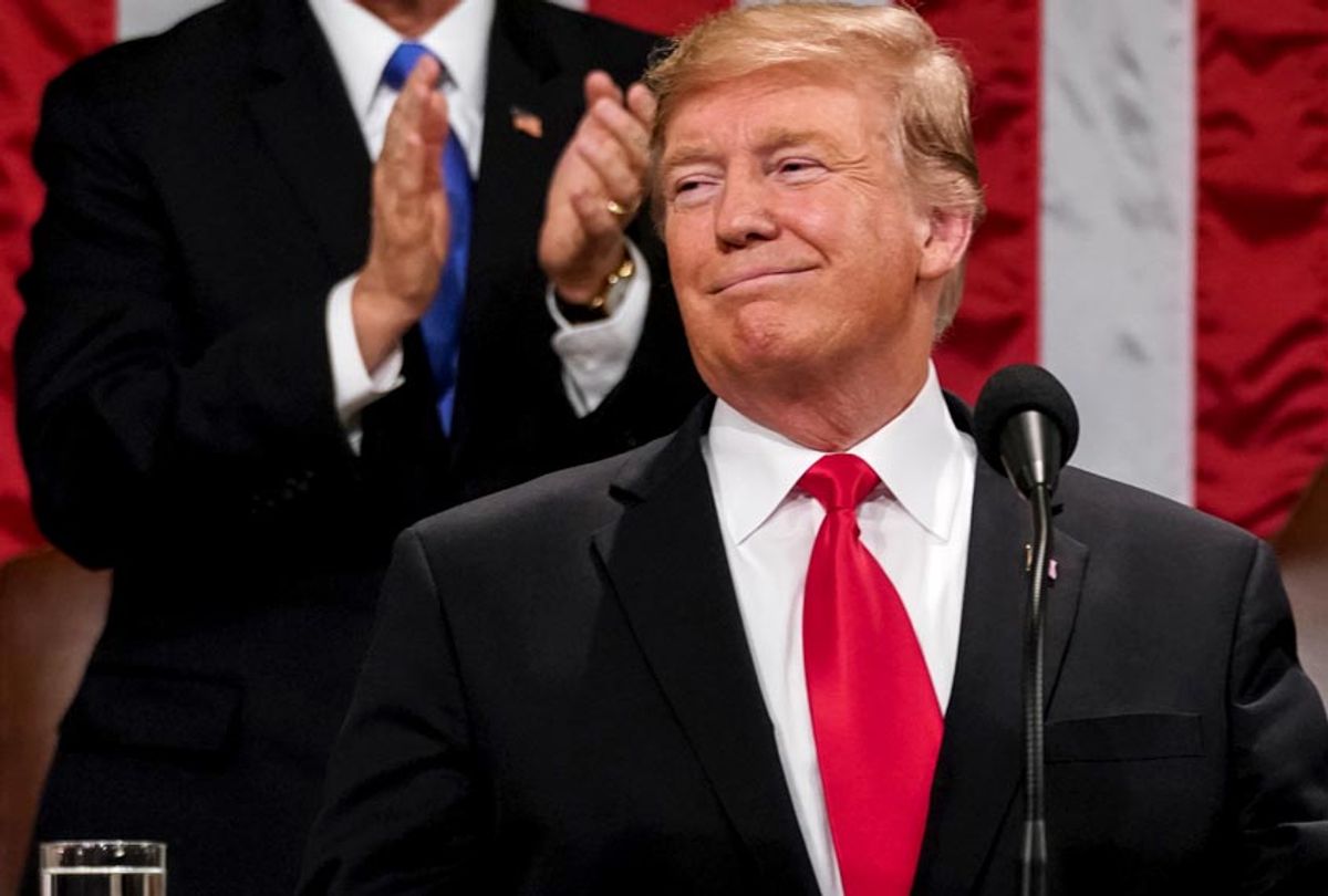 Donald Trump delivers the State of the Union address in the chamber of the U.S. House of Representatives at the U.S. Capitol Building on February 5, 2019 in Washington, DC. (Getty/Doug Mills)