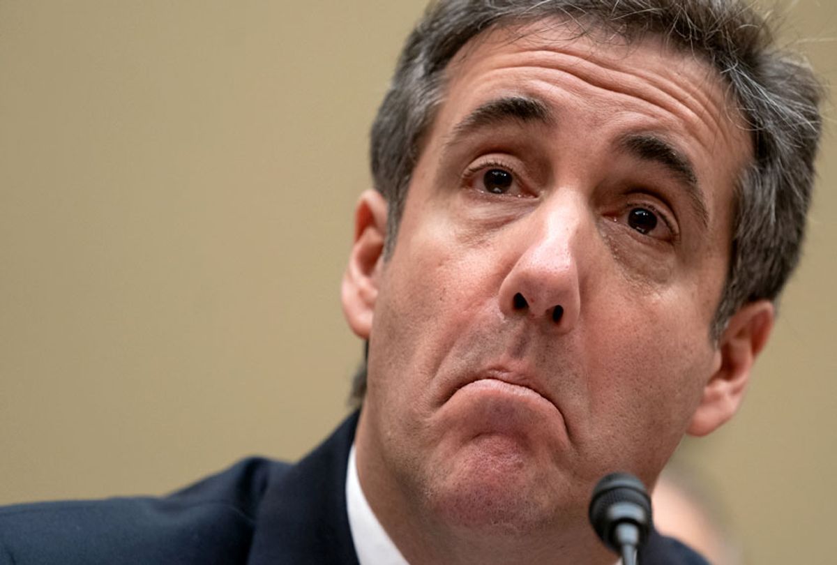 Michael Cohen, President Donald Trump's former personal lawyer, reads an opening statement as he testifies before the House Oversight and Reform Committee on Capitol Hill in Washington, Wednesday, Feb. 27, 2019.  (AP/J. Scott Applewhite)