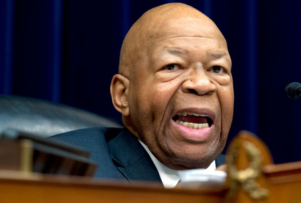 House Oversight and Reform Committee Chair Elijah Cummings, D-Md., speaks during the House Oversight Committee hearing on Capitol Hill in Washington, Thursday, March 14, 2019. (AP/Jose Luis Magana)