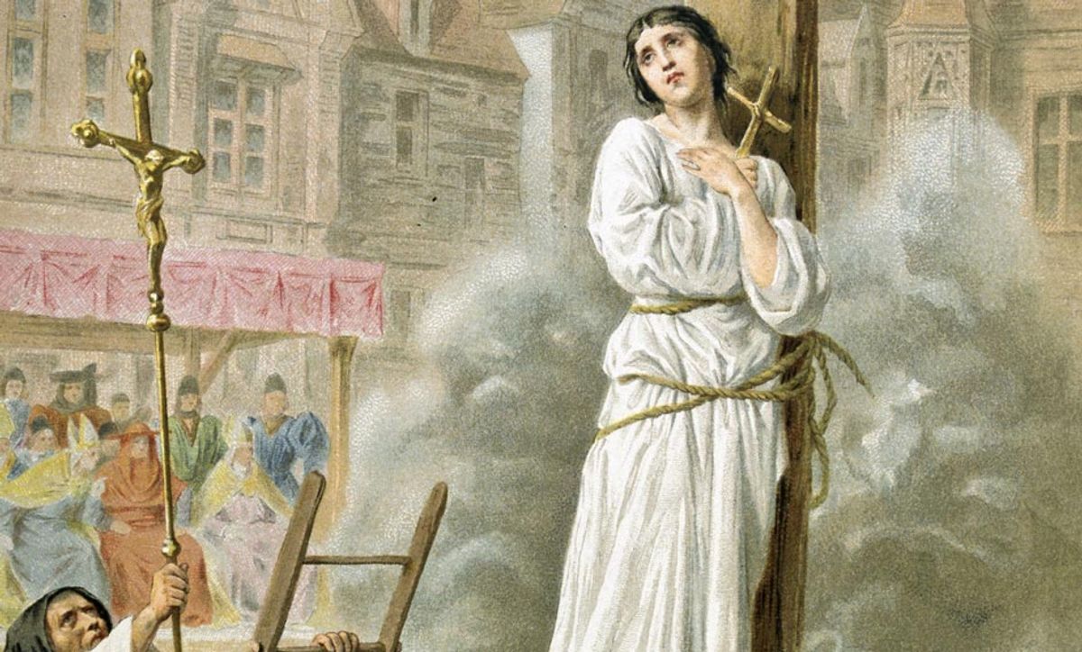 Joan of Arc burned at the stake. (Getty/Photos.com)