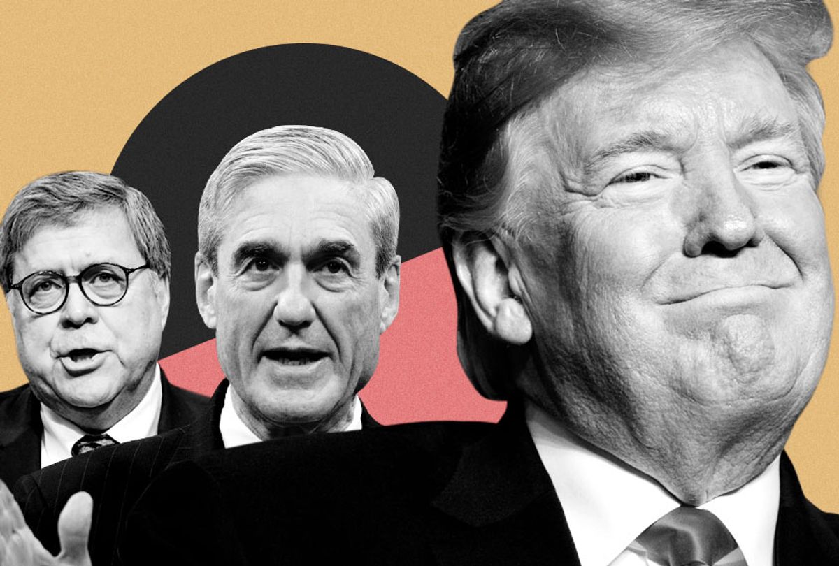 William Barr; Robert Muller; Donald Trump (AP/Getty/Salon)