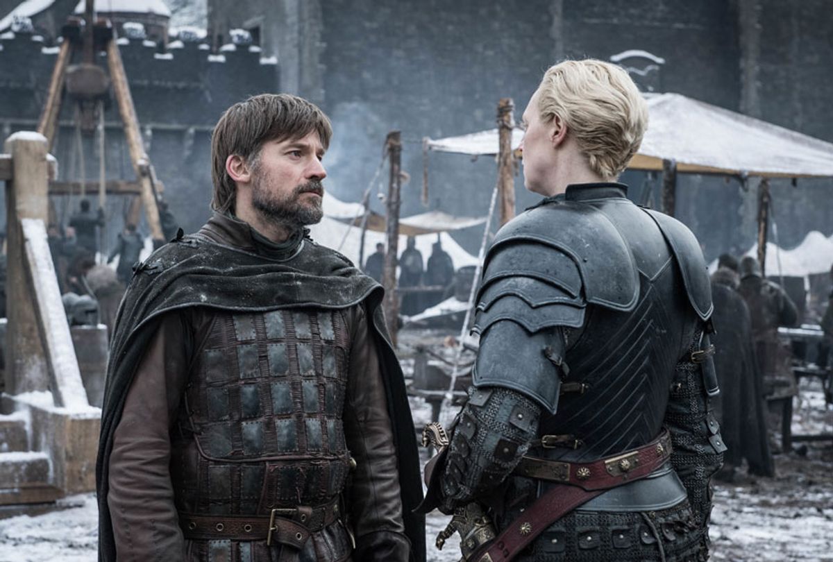 Nikolaj Coster-Waldau and Gwendoline Christie in "Game of Thrones" (Helen Sloan/HBO)