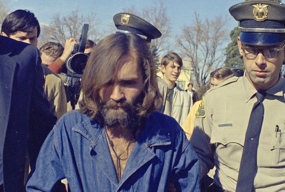 Cult leader Charles Manson, who is linked to the Sharon Tate murders, is seen 1969. (AP Photo)