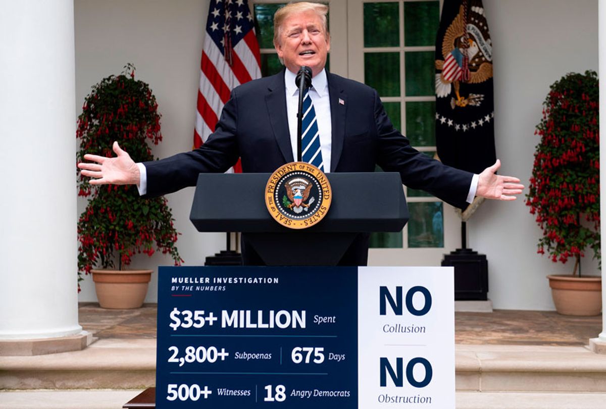 President Donald Trump speaks in the Rose Garden of the White House on May 22, 2019, in Washington, DC. (Getty/Jim Watson)