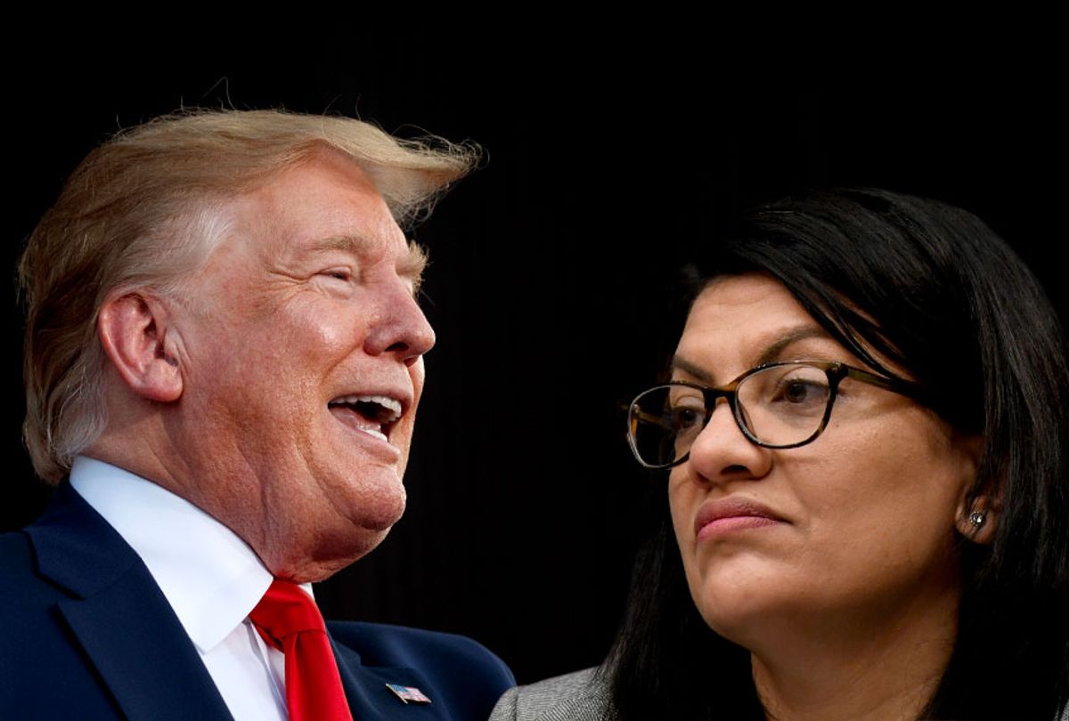 President Donald Trump; Rep. Rashida Tlaib (D-MI) (AP/Salon)