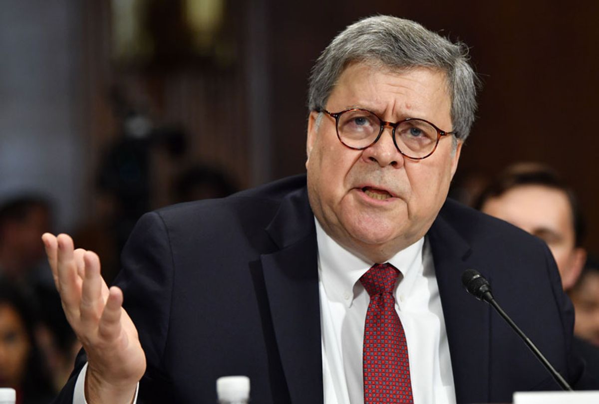 US Attorney General William Barr testifies before the Senate Judiciary Committee on "The Justice Department's Investigation of Russian Interference with the 2016 Presidential Election" on Capitol Hill in Washington, DC, on May 1,2019. (Getty/Nicholas Kamm)