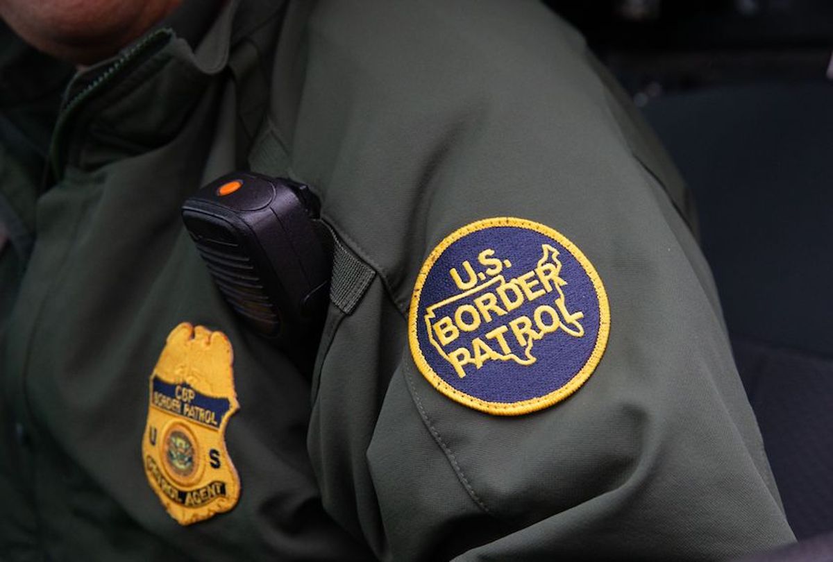 This photo shows a US Border Patrol patch on a border agent's uniform in McAllen, Texas, on January 15, 2019.  (Suzanne Cordeiro/Afp/getty Images)