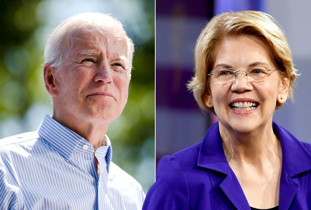 Joe Biden; Elizabeth Warren (AP/Matt Rourke/Getty/Ethan Miller)