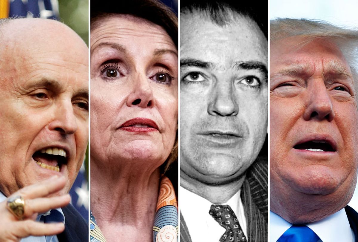 Rudy Giuliani; Nancy Pelosi; Joseph McCarthy; Donald Trump (AP/Getty)