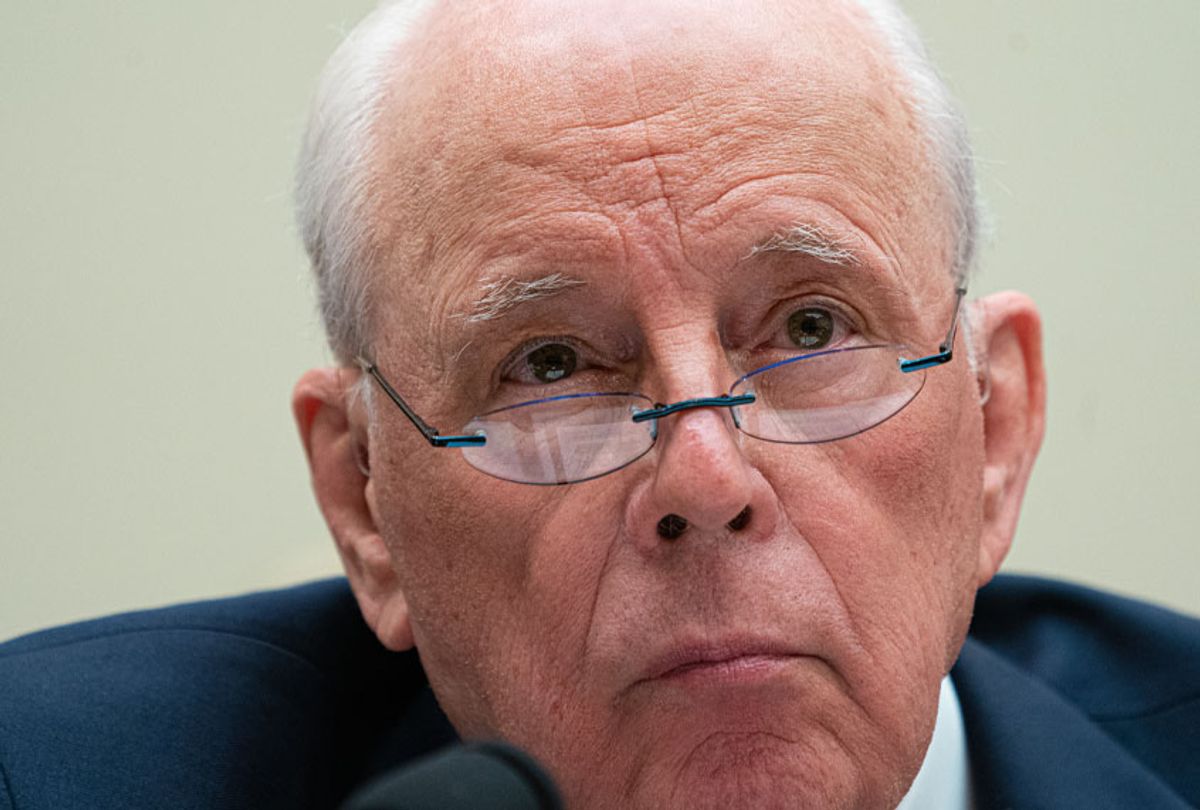 Former White House counsel for the Nixon Administration John Dean appears before a House Judiciary Committee hearing on the Mueller Report on Capitol Hill in Washington, Monday, June 10, 2019. (Jeff Malet)