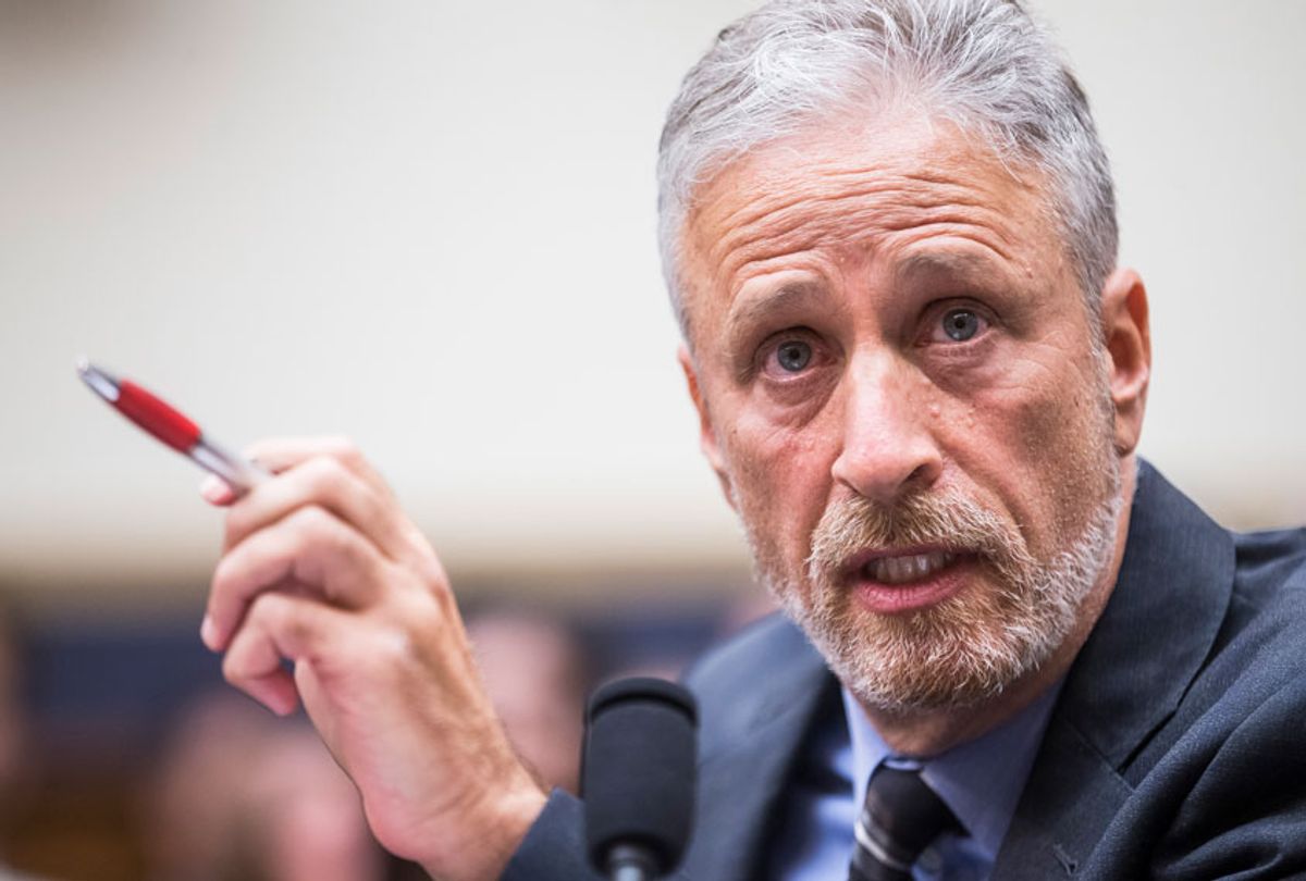 Former Daily Show Host Jon Stewart testifies during a House Judiciary Committee hearing on reauthorization of the September 11th Victim Compensation Fund on Capitol Hill on June 11, 2019 in Washington, DC. (Getty/Zach Gibson)